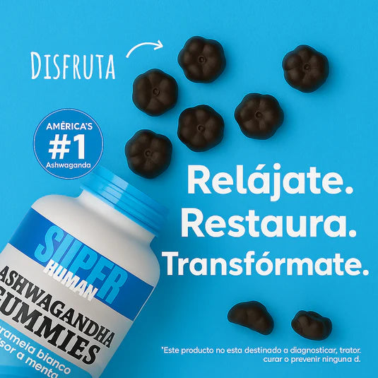 Ashwagandha Gummies - Gomitas Funcionales para Reducir el Estrés y Mejorar el Ánimo (Pack 60 Gomitas) – SuperHuman™