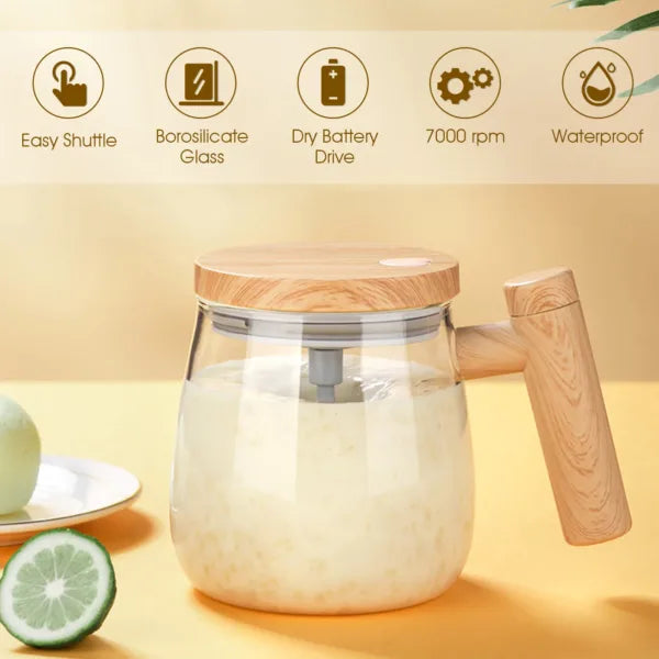 Taza de Auto mezclado Eléctrica 400ml con Tapa y Asa - Stiree™