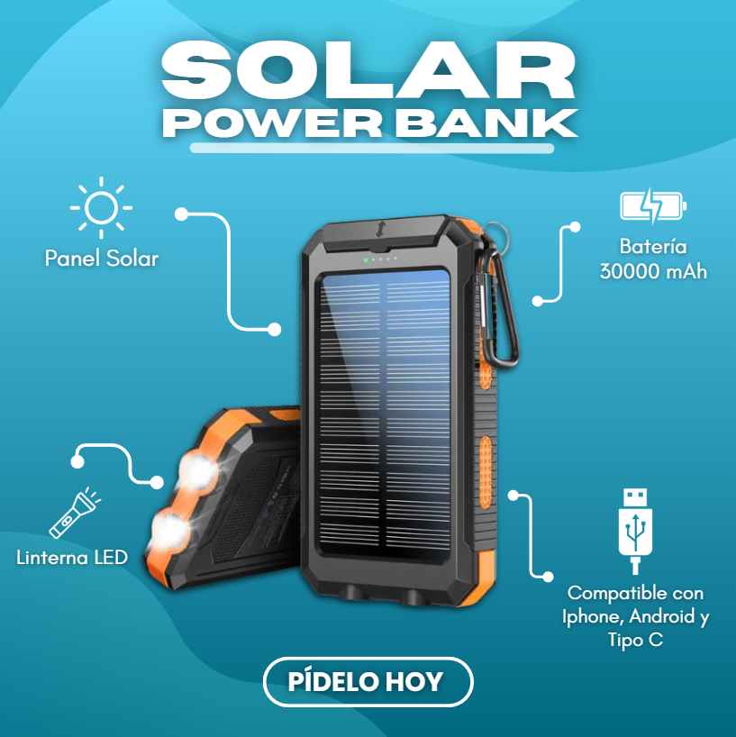 Power Bank con Panel Solar - PB600