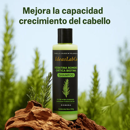 Pack Shampoo + Acondicionador (Keratina, Romero, Ortiga, Biotina) - Nutre y Regenera tu Cabello