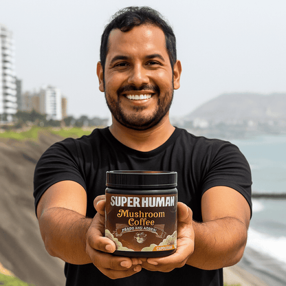 Mushroom Coffee - Mezcla de 6 hongos adaptógenos funcionales Super Alimentos (30 porciones)