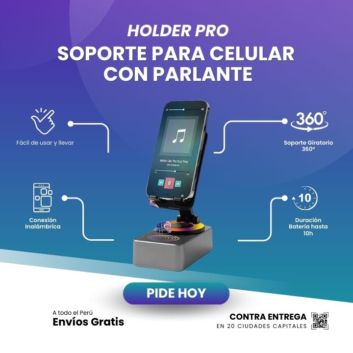 02 Soportes para Celular con Parlante - HolderPro™