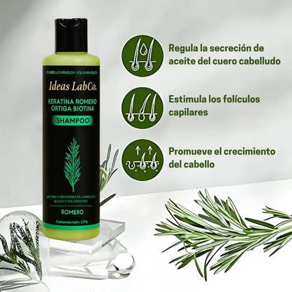 Pack Shampoo + Acondicionador (Keratina, Romero, Ortiga, Biotina) - Nutre y Regenera tu Cabello